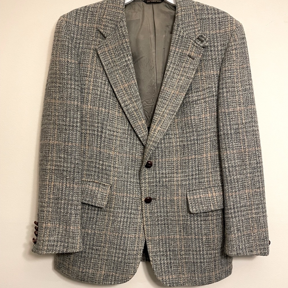 Vintage HARRIS TWEED Pure Scottish Wool Jacket Blazer